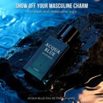 Acqua Blue Eau de Parfum for Men, 50ml Fresh Woody Fougere Cologne with Lemon, M... - Image 9