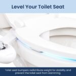 Luxe Bidet 4 Piece Universal Non-Slip Toilet Seat Bumpers with Strong Adhesive - Image 3