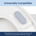 Luxe Bidet 4 Piece Universal Non-Slip Toilet Seat Bumpers with Strong Adhesive - Image 5