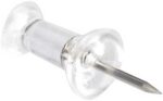Amazon Basics Push Pins Tacks, Steel Point, Clear Plastic Head, for Cork Board, ... - Image 4