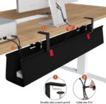 Univivi No Drill Under Desk Cable Management Tray, 36" Cord Organizer for Table,... - Image 4