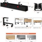 Univivi No Drill Under Desk Cable Management Tray, 36" Cord Organizer for Table,... - Image 5