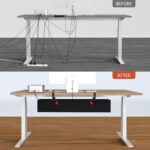 Univivi No Drill Under Desk Cable Management Tray, 36" Cord Organizer for Table,... - Image 8