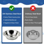 ZUFECY 4-Pack Stainless Steel Cat Bowls, 5.5'' Non-Tip Pet Food Dishes, Easy Cle... - Image 7