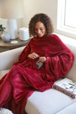 Catalonia Wearable Blanket with Sleeves and Foot Pocket for Adults | Warm Fleece... - Image 4