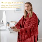 Catalonia Wearable Blanket with Sleeves and Foot Pocket for Adults | Warm Fleece... - Image 5