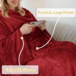 Catalonia Wearable Blanket with Sleeves and Foot Pocket for Adults | Warm Fleece... - Image 6