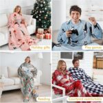 Catalonia Wearable Blanket with Sleeves and Foot Pocket for Adults | Warm Fleece... - Image 8