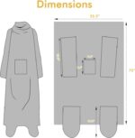 Catalonia Wearable Blanket with Sleeves and Foot Pocket for Adults | Warm Fleece... - Image 9