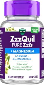 ZzzQuil Pure Zzzs, +Magnesium Capsules, L-Theanine and Magnesium, Sleep Aid, 4-i... - Image 9
