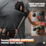 SIMARI Breathable Workout Gloves for Men Women, Padded Weight Lifting Gloves wit... - Image 6