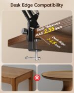 Upgrade Ring Light with Stand, Overhead Phone Mount for Desk, 10” Selfie Light w... - Image 5