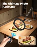 Upgrade Ring Light with Stand, Overhead Phone Mount for Desk, 10” Selfie Light w... - Image 8