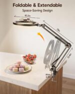 Upgrade Ring Light with Stand, Overhead Phone Mount for Desk, 10” Selfie Light w... - Image 10