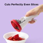 Chef'n Hand-Held Slicer Strawberry Slicester, Updated Design, Cherry/Meringue (1... - Image 5