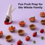 Chef'n Hand-Held Slicer Strawberry Slicester, Updated Design, Cherry/Meringue (1... - Image 6