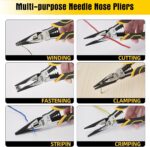 Multi-Function Needle Nose Pliers with Cutting, Stripping, Crimping and Gripping... - Image 5