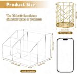 11 Pcs Acrylic Office Supplies Set Clear Desk Oganizer Accessories Kit include 2... - Image 3