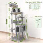 Globlazer Heavy Duty Cat Tree, 70 inch Sturdy Cat Tree for Indoor Cats Extra Lar... - Image 7