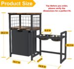 30.6Long x 26.2 High Elevated Dog Bowl Stand with Pet Food Storage Organizer, Ad... - Image 3