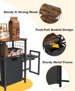 30.6Long x 26.2 High Elevated Dog Bowl Stand with Pet Food Storage Organizer, Ad... - Image 7