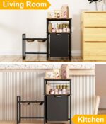 30.6Long x 26.2 High Elevated Dog Bowl Stand with Pet Food Storage Organizer, Ad... - Image 8