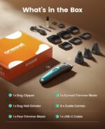 oneisall Professional Dog Grooming Kit at Home: All-in-One Quiet Clippers & Nail... - Image 10