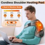 Cordless Shoulder Heating Pad, Shoulder Massager for Pain Relief Deep Tissue, He... - Image 6