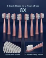 AJELU Sonic Electric Toothbrush for Adults, USB Rechargeable Sonic Toothbrush wi... - Image 7