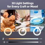 Upgrade 18W Ring Light Overhead Camera Phone Mount for Desk with Adapter, LED Se... - Image 3