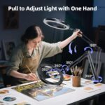 Upgrade 18W Ring Light Overhead Camera Phone Mount for Desk with Adapter, LED Se... - Image 4