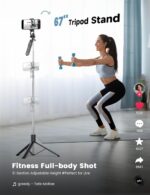 67’’ Selfie Stick Tripod with Light, Basic Phone Stand for iPhone & Samsung, All... - Image 3