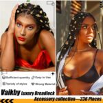 236PCS Gold Hair Accessories Set: Jewelry, Charms, Rings and Cuffs for Braids, D... - Image 3