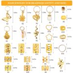 236PCS Gold Hair Accessories Set: Jewelry, Charms, Rings and Cuffs for Braids, D... - Image 7