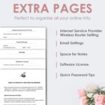 Elegant Password Book with Alphabetical Tabs - Hardcover Password Book for Inter... - Image 7