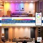 SikSog Smart Recessed Lighting 4 Inch RGBCW Color Changing 12W LED Downlight wit... - Image 5