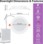 SikSog Smart Recessed Lighting 4 Inch RGBCW Color Changing 12W LED Downlight wit... - Image 10