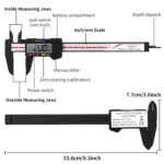 Digital Caliper, Esydon Upgraded Calipers 6 inch, Measuring Tool, Electronic Rul... - Image 7