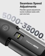 HOTO 12V Cordless Rotary Tool Kit, 35000 RPM Powerful Brushless Motor, Variable ... - Image 4