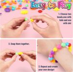 FUNZBO 520+ Snap Pop Beads - Jewelry Making Beads Charms Style Craft Kit, Arts a... - Image 4