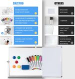 Dry Erase White Board, Cazeyoo Magnetic Desktop Whiteboard 16 x 12inch with Stan... - Image 4