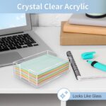 Acrylic Sticky Note Holder, 4 x 6 Crystal Clear Sticky Note Dispenser Acrylic No... - Image 5