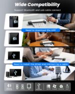 TATTMUSE Portable Printers Wireless for Travel, Inkless Thermal Printer Small Bl... - Image 6