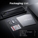 TATTMUSE Portable Printers Wireless for Travel, Inkless Thermal Printer Small Bl... - Image 9