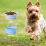 SLSON Collapsible Dog Bowl Silicone, 2Pack Macaron Color Pet Travel Bowls Foldab... - Image 8