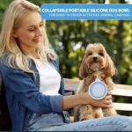 SLSON Collapsible Dog Bowl Silicone, 2Pack Macaron Color Pet Travel Bowls Foldab... - Image 9