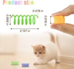 Andiker Cat Spring Toy, 12 Pc Colorful Cat Kicker Toys Interactive Cat Toys for ... - Image 6