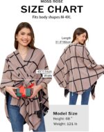 Moss Rose Women's Shawl Wrap Poncho Ruana Cape Open Front Cardigan Shawls for Sp... - Image 6