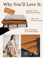 Moss Rose Women's Shawl Wrap Poncho Ruana Cape Open Front Cardigan Shawls for Sp... - Image 7