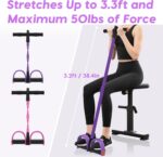 Resistance Bands with Handles, 6-Tube Elastic Pedal Resistance Band for Working ... - Image 8